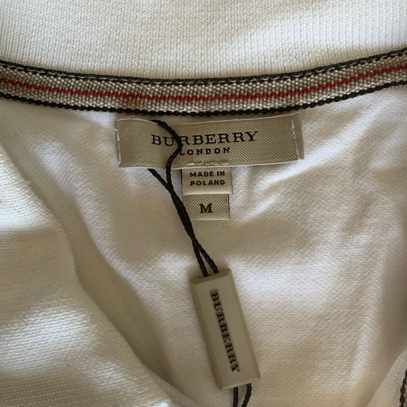 Burberry Polo Shirt White - Picture 1 of 5